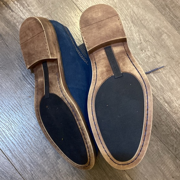 Blue Suede Calvin Klein lace up Shoes - Picture 3 of 4